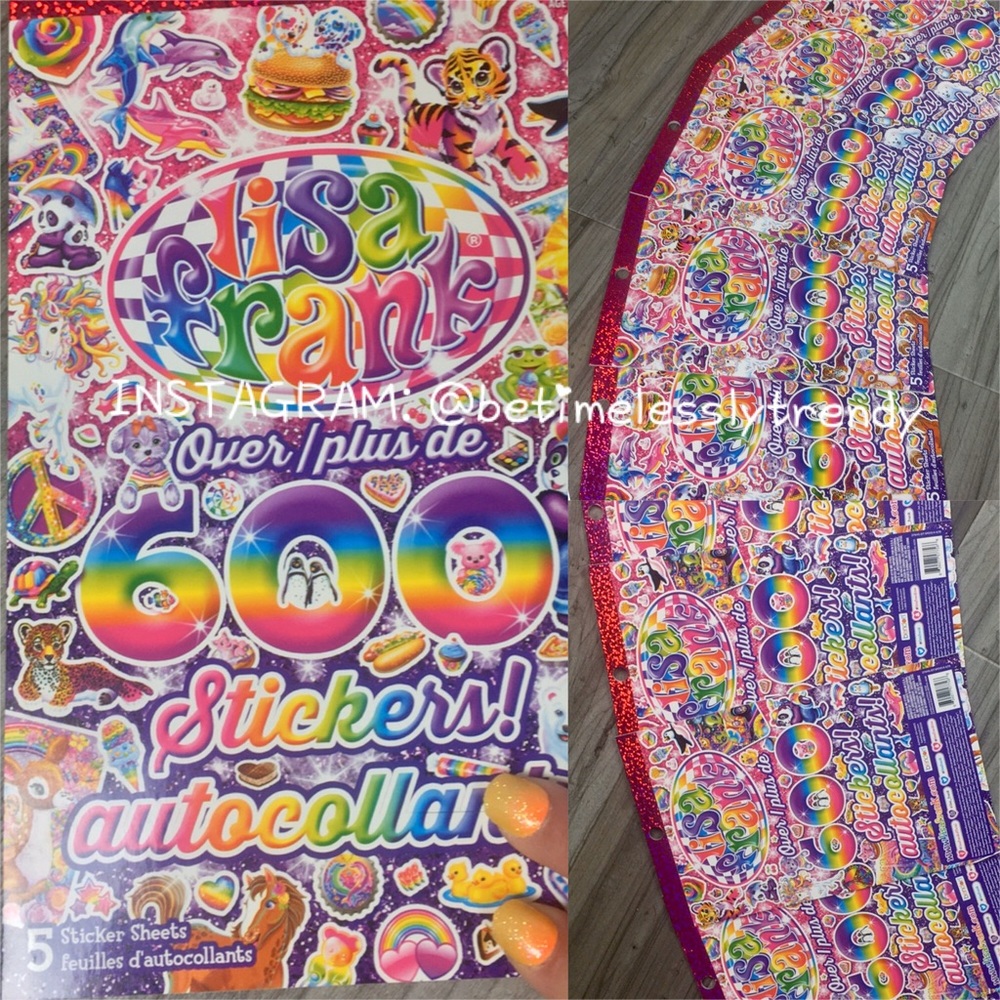 🏷 LISA FRANK 600 Piece Stickers Y2K 90s